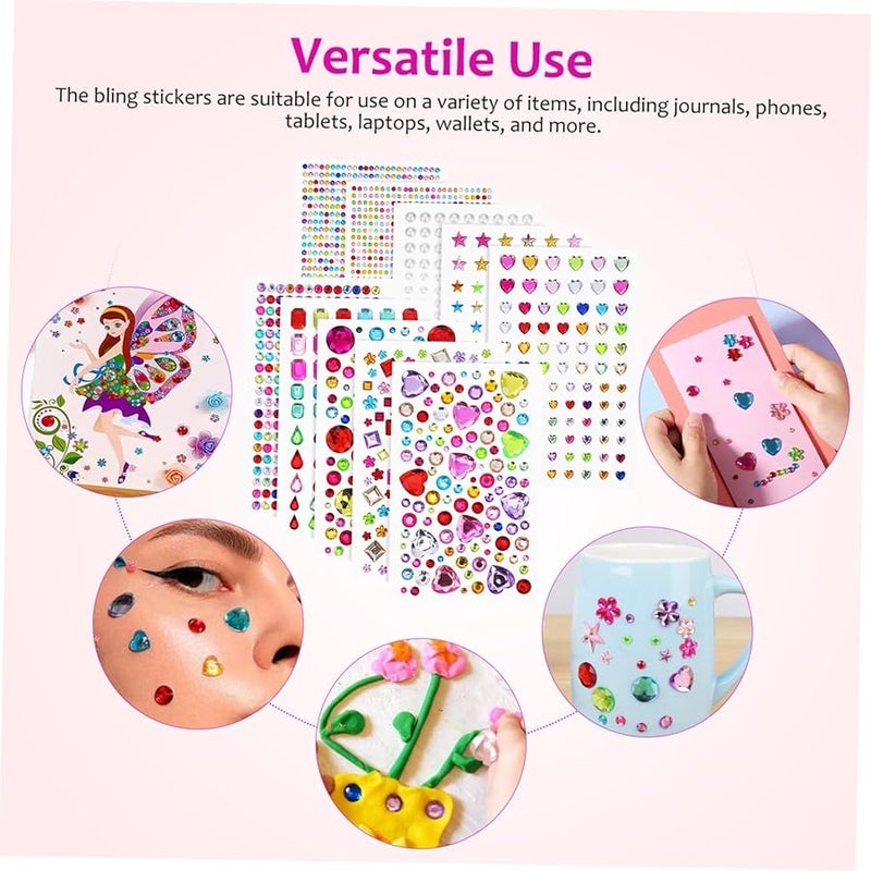 Self Adhesive Sparkle Gem Stickers Rhinestone Glitter Decals For Crafts Nail Art Phone Decoration - Image 5